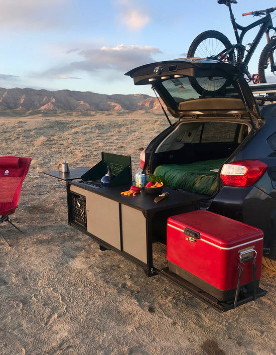 Overland camping to test hitch mounted camp kitchen